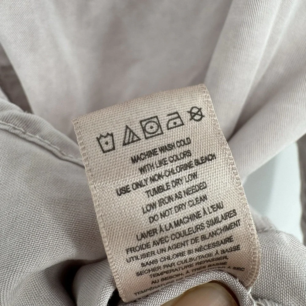 Anthropologie‎ Holding Horses Size Med Dimanche Pearl Button Up Chambray Blouse